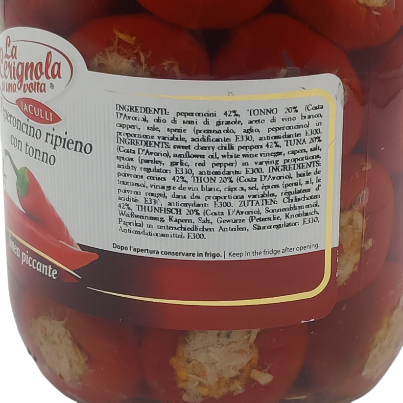Перець з тунцем в олії La Cerignola 950 г