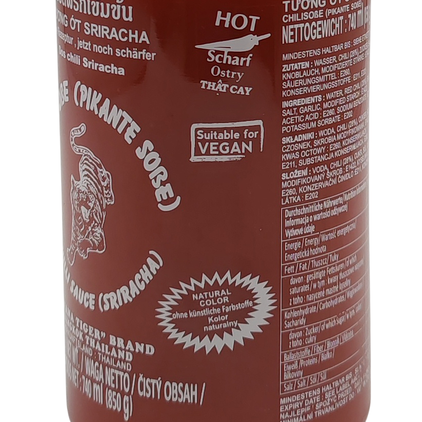 Соус гострий чилі Шрирача Sriracha TIGER 740 мл (850 г)
