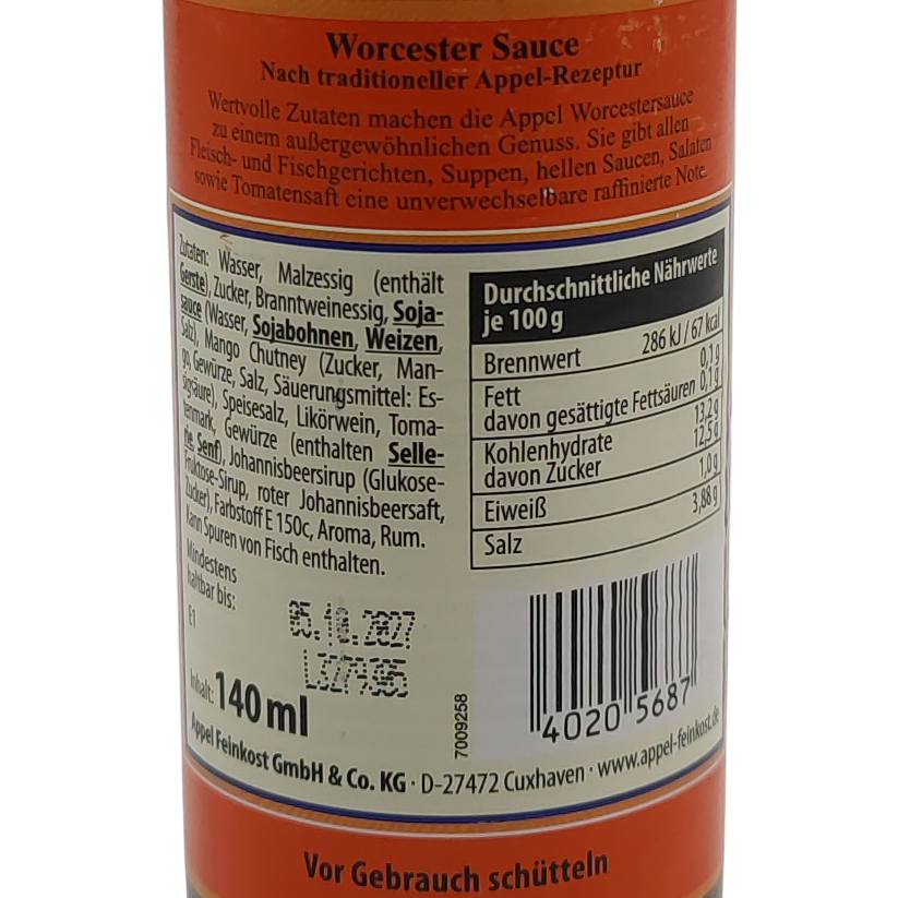 Вустерський соус Appel 140 мл