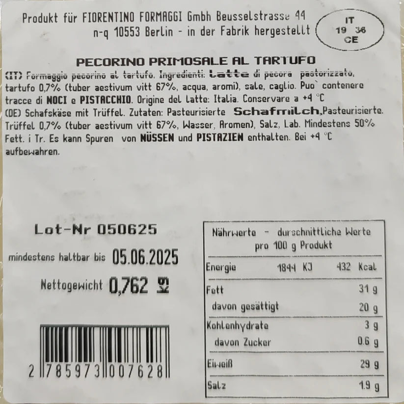Сир Пекаріно Трюфель ilca 200 г